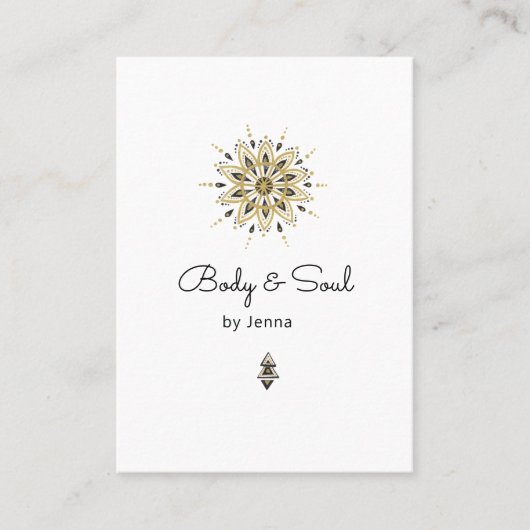 Massage Yoga moderne Wellness QR Code Carte de vis (Devant)