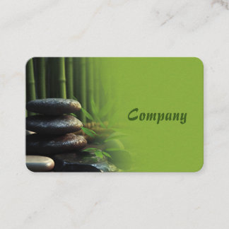 Massage Zen Stones Spa Wellness tranquility green Visitekaartje