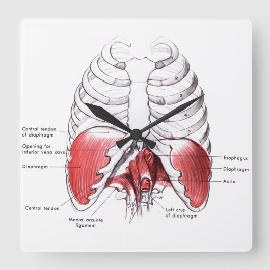 Massagekamerklokken Vierkante Klok (Voorkant)