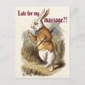 Massagemarketing voor Cute White Rabbit Briefkaart (Voorkant)