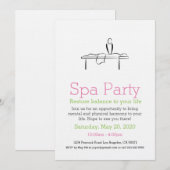 Massagepictogram Spa Party Kaart (Voorkant / Achterkant)