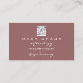 Massagereflexologie Glitter Hands Gold QRCode Roos Visitekaartje (Achterkant)