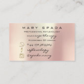 Massagereflexologie Glitter Hands Roos Gold Visitekaartje (Achterkant)