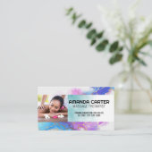 Massagesessie | WATERVERF Visitekaartje (Staand voorkant)