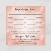 Massagespa Wellness Roos Custom Logo Square Afsprakenkaartje (Achterkant)