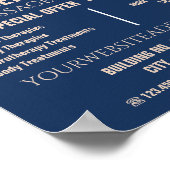 Massagetafels, massagetherapie, massagesalon poster (Hoek)