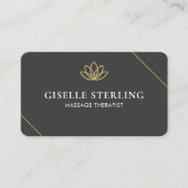 Massagetherapeut Black Gold QR-code Visitekaartje (Voorkant)