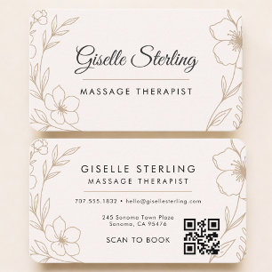 Massagetherapeut Bloem QR Code Professioneel Visitekaartje