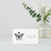 Massagetherapeut Butterfly Logo Visitekaartje (Staand voorkant)