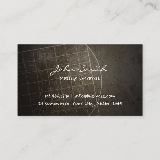 Massagetherapeut Chiropractor  Visitekaartje (Voorkant)