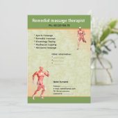 massagetherapeut flyer sjabloon kaart (Staand voorkant)