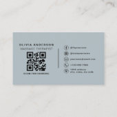 Massagetherapeut Foto QR-code Visitekaartje (Achterkant)