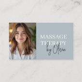 Massagetherapeut Foto QR-code Visitekaartje (Voorkant)
