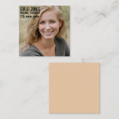 MASSAGETHERAPEUT FOTO VIERKANT VISITEKAARTJE (Voorkant / Achterkant)