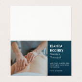 Massagetherapeut | Gezondheid en welzijn Visitekaartjes (Buitenkant ongevouwen)