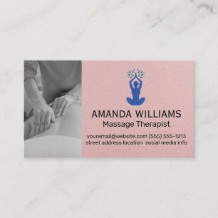 Massagetherapeut Gezondheid Fitness Yoga Logo Visitekaartje