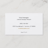 Massagetherapeut Henna Dragonfly Tattoo Hand 7 Visitekaartje (Achterkant)