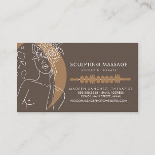 Massagetherapeut Hout Therapie Boetseren Salon Visitekaartje