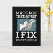 Massagetherapeut I Fix Knoopachtige Mensen Kaart (Gele Bloem)