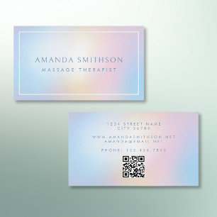 Massagetherapeut lichte zachte gradiënt QR-code Visitekaartje