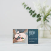 Massagetherapeut Logo | Gezondheid en welzijn Visitekaartje (Staand voorkant)