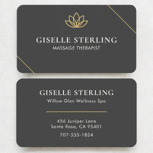 Massagetherapeut Lotus Modern Professioneel Visitekaartje