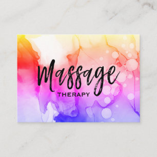 ** Massagetherapeut Massagetherapie Waterverf Visitekaartje