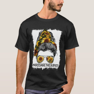 Massagetherapeut Moeder Rommelige Knot Haar Schatt T-shirt