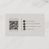 Massagetherapeut Neutrale QR-code Visitekaartje (Achterkant)