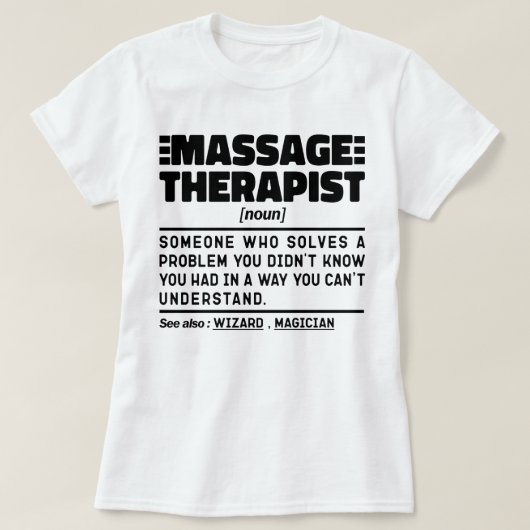 Massagetherapeut Noun Gecertificeerde Masseur Mede T-shirt (Design voorkant)