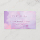 Massagetherapeut Pastel Paarse holografisch Visitekaartje (Achterkant)