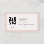 Massagetherapeut QR-code Blush Roze Visitekaartje (Achterkant)