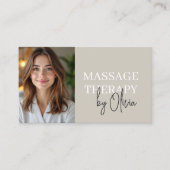 Massagetherapeut QR-code foto Visitekaartje (Voorkant)
