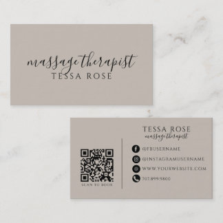 Massagetherapeut QR-code Visitekaartje