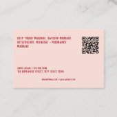 Massagetherapeut QR Visitekaartje (Achterkant)