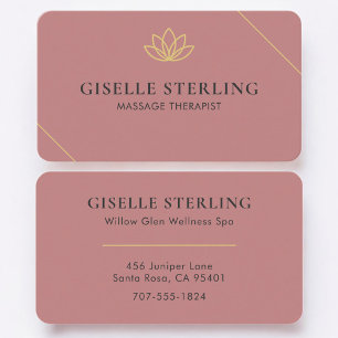 Massagetherapeut Roze Professioneel Visitekaartje