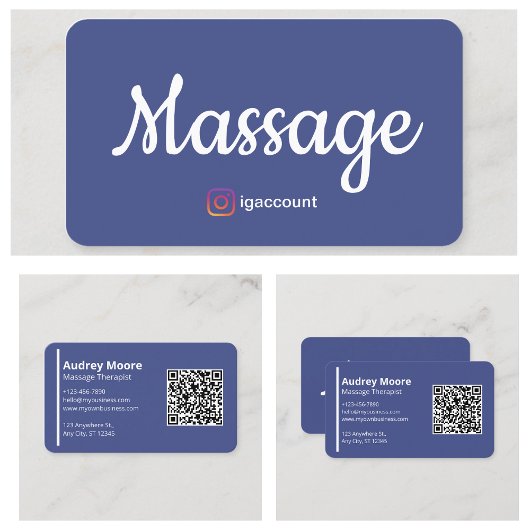 Massagetherapeut Sjablonen QR Visitekaartje