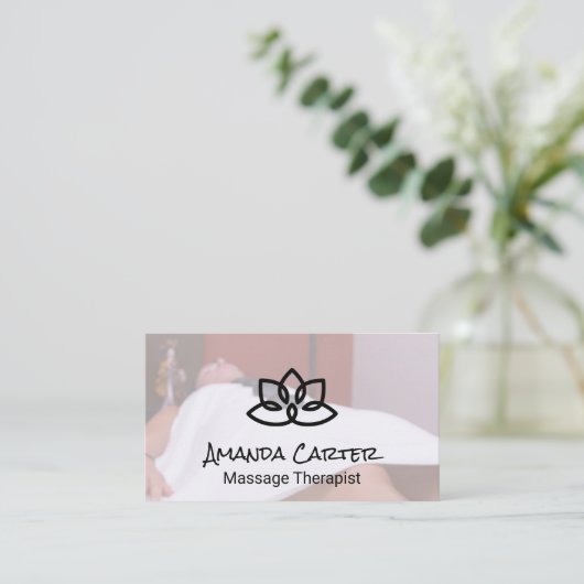 Massagetherapeut | Spa Visitekaartje (Staand voorkant)