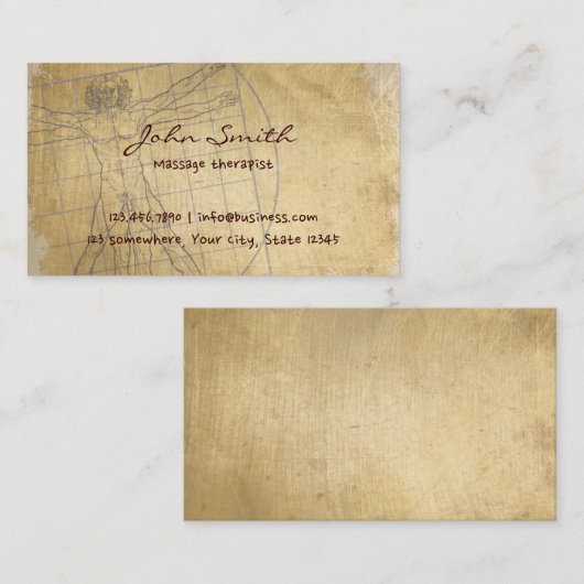 massagetherapeut visitekaartje (Voorkant / Achterkant)