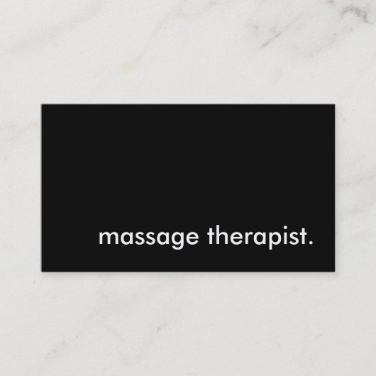 massagetherapeut. visitekaartje (Voorkant)