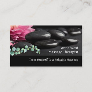 Massagetherapeut Visitekaartjes Hot Stone