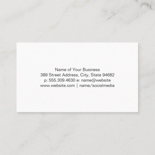 Massagetherapeut | Voetmassagetherapie  Visitekaartje (Achterkant)