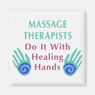 Massagetherapeuten doen het met helende handen magneet