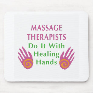 Massagetherapeuten doen het met helende handen muismat