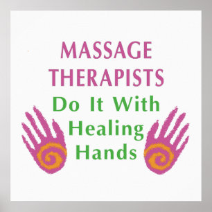 Massagetherapeuten doen het met helende handen poster