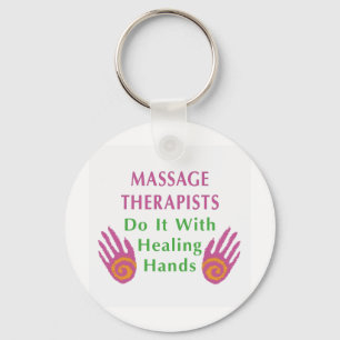 Massagetherapeuten doen het met helende handen sleutelhanger