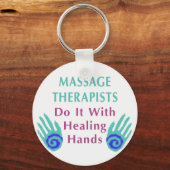 Massagetherapeuten doen het met helende handen sleutelhanger (Voorkant)