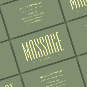 Massagetherapeutus Sage Green  Visitekaartje