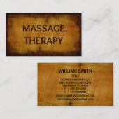 Massagetherapie Antiek geborsteld Visitekaartje (Voorkant / Achterkant)