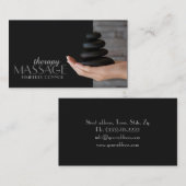 Massagetherapie Black Healing Stones Visitekaartje (Voorkant / Achterkant)